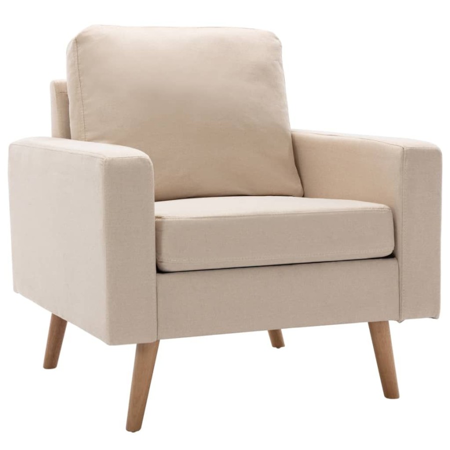 Stoelen vidaXL | Vidaxl Fauteuil Stof Creme