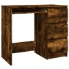 Kantoormeubelen vidaXL | Vidaxl Bureau 90X45X76 Cm Bewerkt Hout Gerookt Eikenkleurig