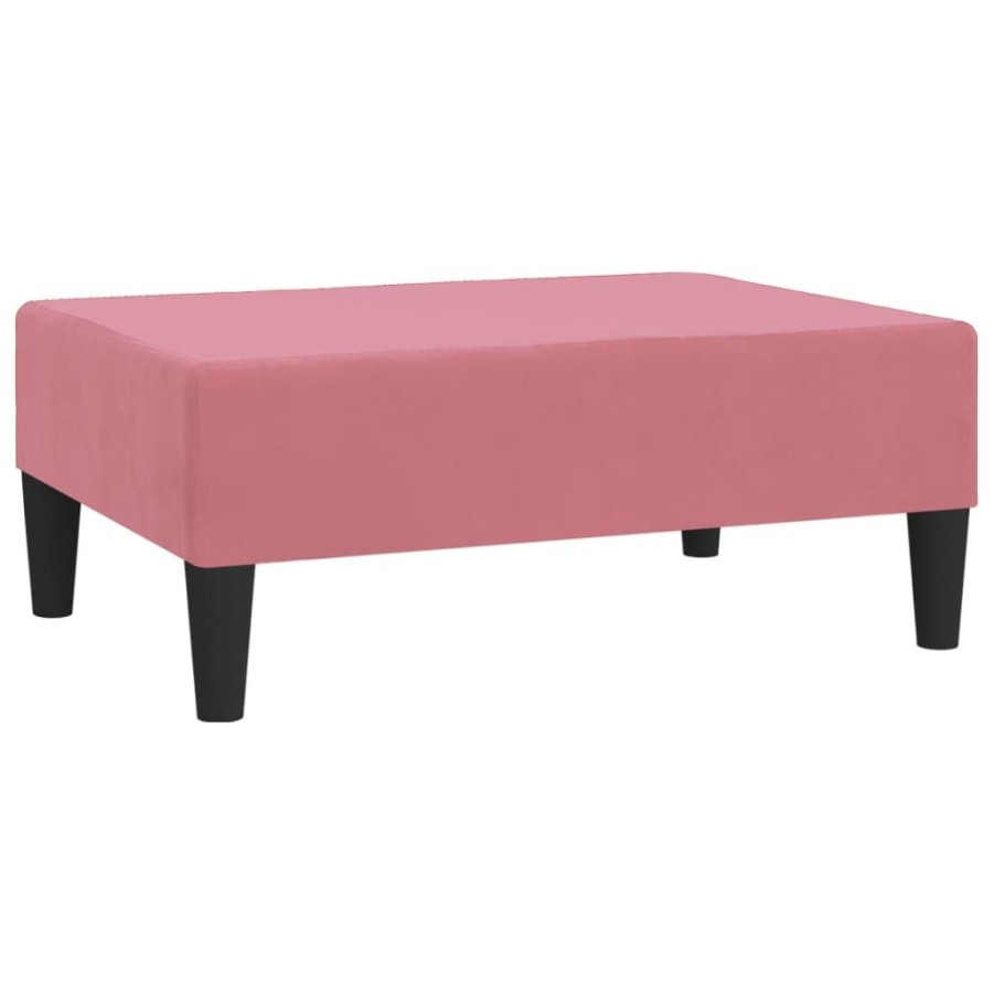 Poefs vidaXL | Vidaxl Voetenbank 78X56X32 Cm Fluweel Roze