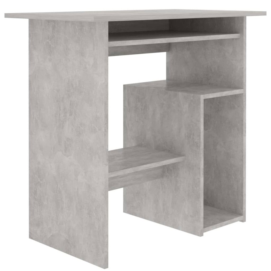 Kantoormeubelen vidaXL | Vidaxl Bureau 80X45X74 Cm Spaanplaat Betongrijs