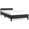 Bedden & Accessoires vidaXL | Vidaxl Bedframe Met Hoofdbord Kunstleer Zwart 80X200 Cm