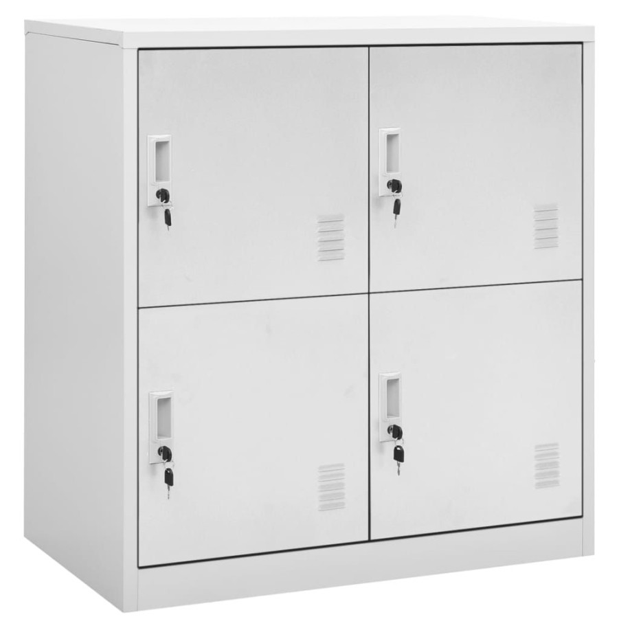 Kasten & Opbergmeubelen vidaXL | Vidaxl Lockerkast 90X45X92,5 Cm Staal Lichtgrijs