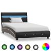 Bedden & Accessoires vidaXL | Vidaxl Bedframe Met Led Kunstleer Zwart 90X200 Cm