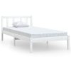 Bedden & Accessoires vidaXL | Vidaxl Bedframe Massief Grenenhout Wit 90X200 Cm