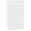 Kasten & Opbergmeubelen vidaXL | Vidaxl Dressoir Met 6 Lades 50X34X96 Cm Bewerkt Hout Wit