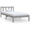 Bedden & Accessoires vidaXL | Vidaxl Bedframe Massief Grenenhout Grijs 90X200 Cm