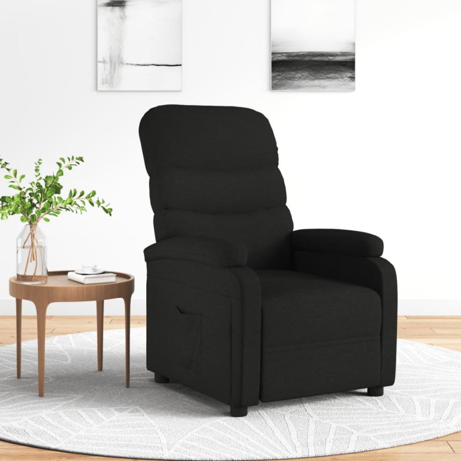 Stoelen vidaXL | Vidaxl Fauteuil Verstelbaar Stof Zwart