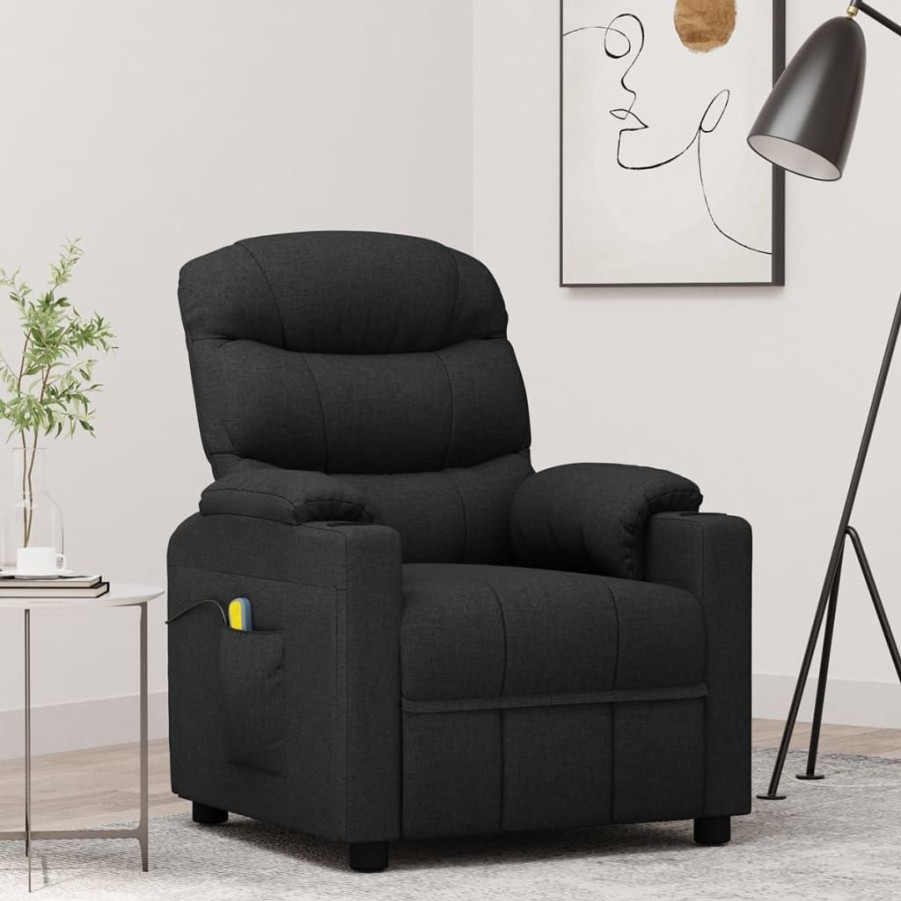 Stoelen vidaXL | Vidaxl Massagestoel Stof Zwart