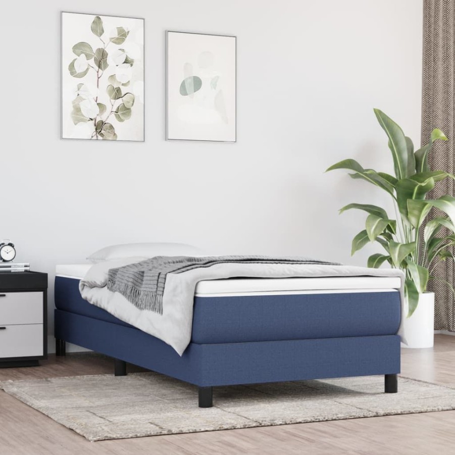 Bedden & Accessoires vidaXL | Vidaxl Boxspringframe Stof Blauw 80X200 Cm