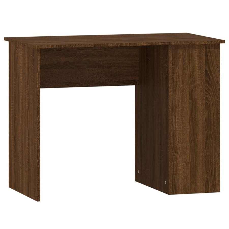 Kantoormeubelen vidaXL | Vidaxl Bureau 100X55X75 Cm Bewerkt Hout Bruin Eikenkleur