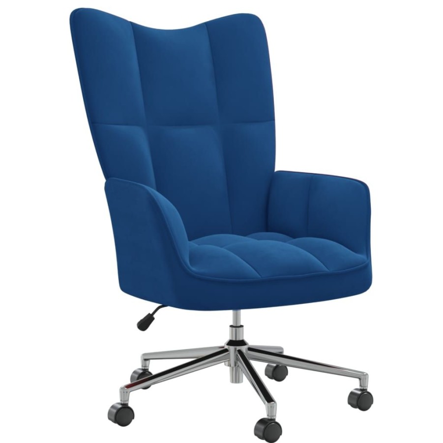 Stoelen vidaXL | Vidaxl Relaxstoel Fluweel Blauw