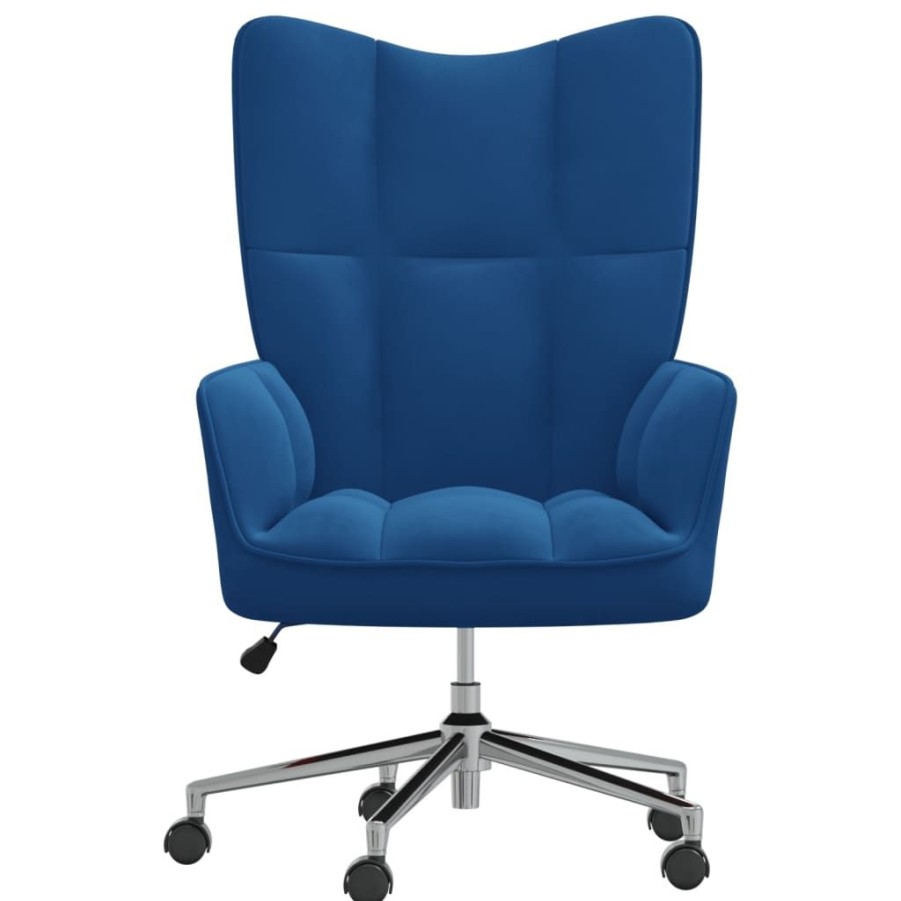 Stoelen vidaXL | Vidaxl Relaxstoel Fluweel Blauw