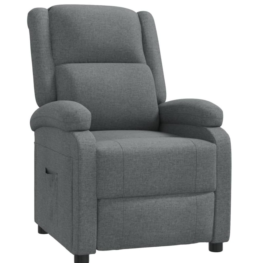 Stoelen vidaXL | Vidaxl Fauteuil Verstelbaar Stof Donkergrijs