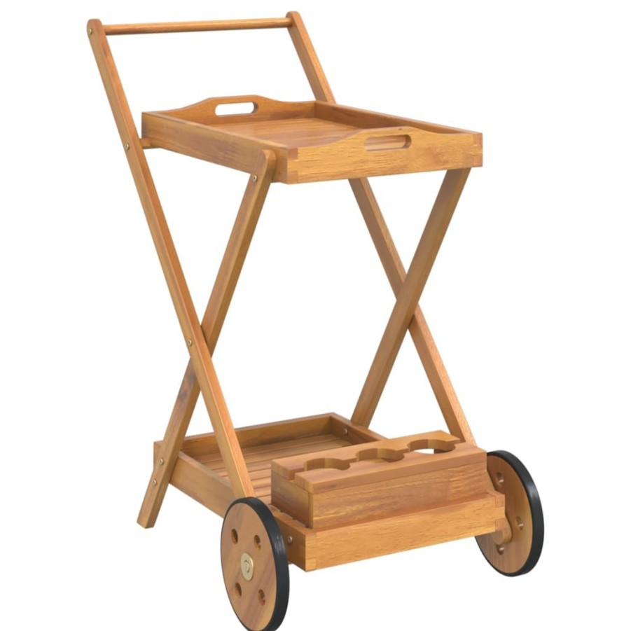 Trolleys vidaXL | Vidaxl Serveerwagen 54X87X90 Cm Massief Acaciahout