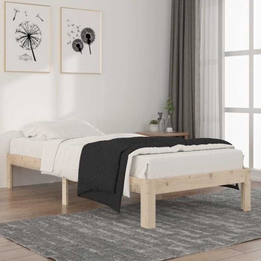 Bedden & Accessoires vidaXL | Vidaxl Bedframe Massief Grenenhout 90X200 Cm