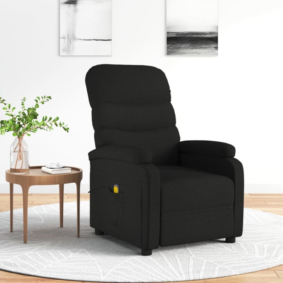 Stoelen vidaXL | Vidaxl Massagestoel Stof Zwart