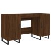 Kantoormeubelen vidaXL | Vidaxl Bureau 140X50X75 Cm Bewerkt Hout Bruin Eikenkleur