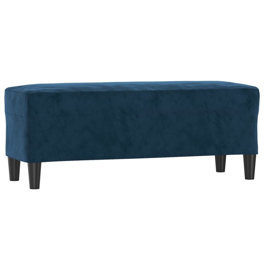 Bankjes vidaXL | Vidaxl Bankje 100X35X41 Cm Fluweel Blauw