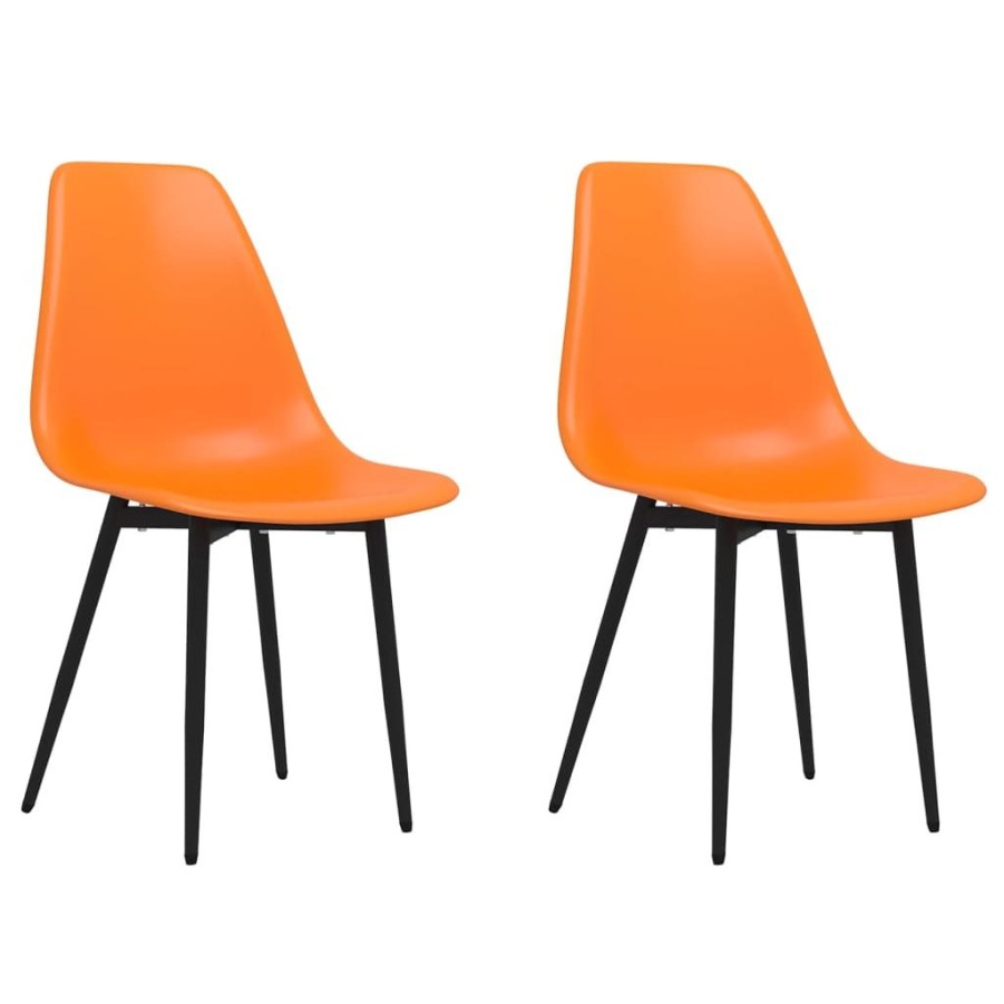 Stoelen vidaXL | Vidaxl Eetkamerstoelen 2 St Pp Oranje