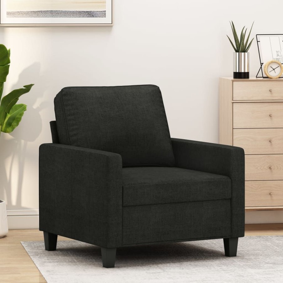 Banken vidaXL | Vidaxl Fauteuil 60 Cm Stof Zwart