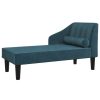 Banken vidaXL | Vidaxl Chaise Longue Met Bolster Fluweel Blauw