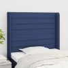 Bedden & Accessoires vidaXL | Vidaxl Hoofdbord Met Randen 83X16X118/128 Cm Stof Blauw