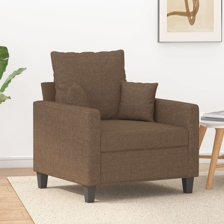 Banken vidaXL | Vidaxl Fauteuil 60 Cm Stof Bruin