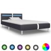 Bedden & Accessoires vidaXL | Vidaxl Bedframe Met Led Kunstleer Zwart 90X200 Cm