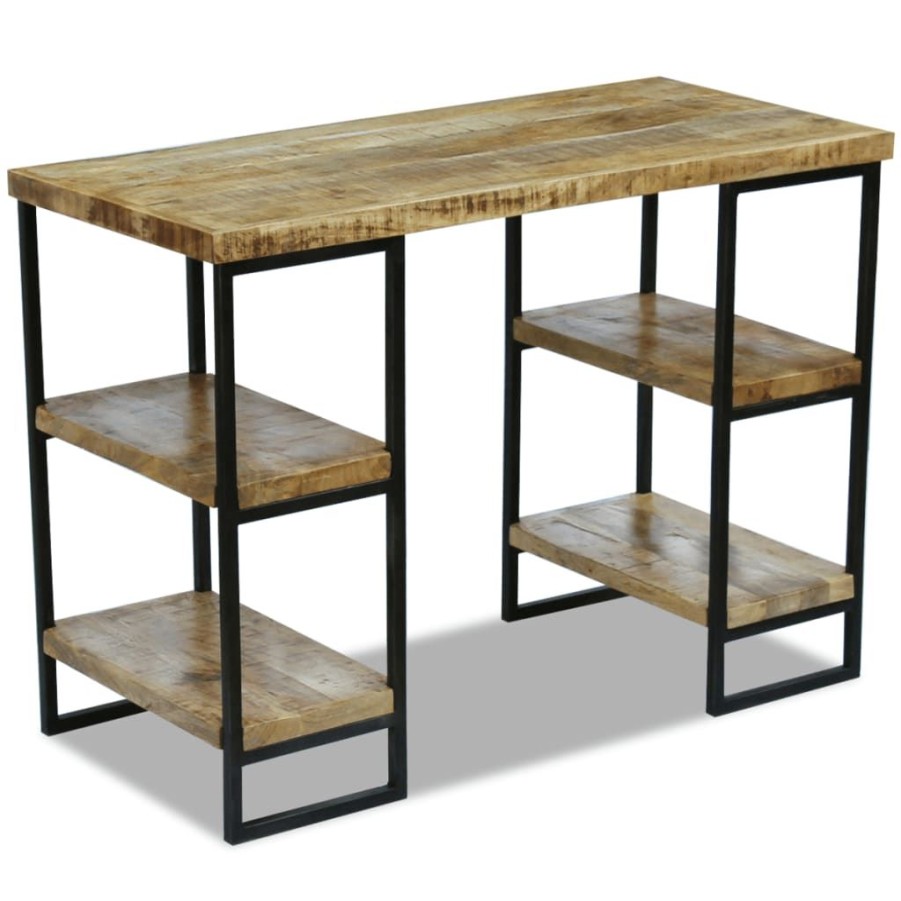 Kantoormeubelen vidaXL | Vidaxl Bureau 110X50X76 Cm Mangohout