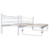 Bedden & Accessoires vidaXL | Vidaxl Bedframe Staal Wit 180X200/90X200 Cm