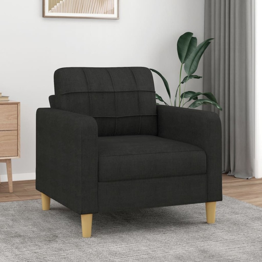 Banken vidaXL | Vidaxl Fauteuil 60 Cm Stof Zwart