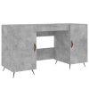 Kantoormeubelen vidaXL | Vidaxl Bureau 140X50X75 Cm Bewerkt Hout Betongrijs