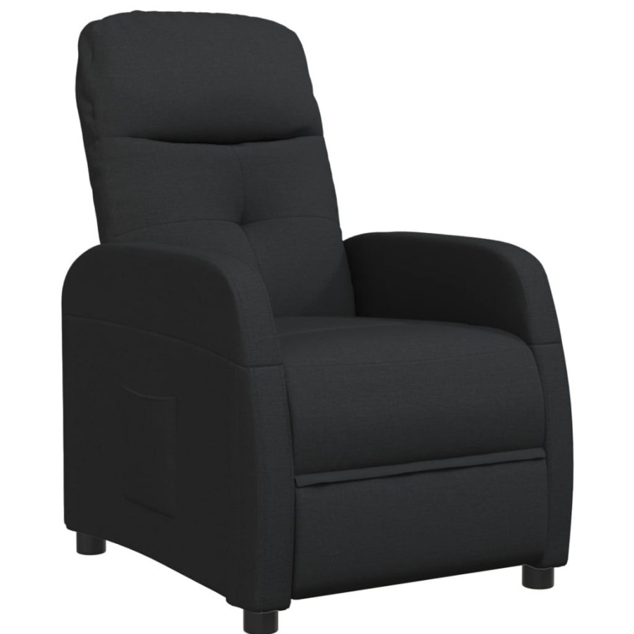 Stoelen vidaXL | Vidaxl Fauteuil Verstelbaar Stof Zwart