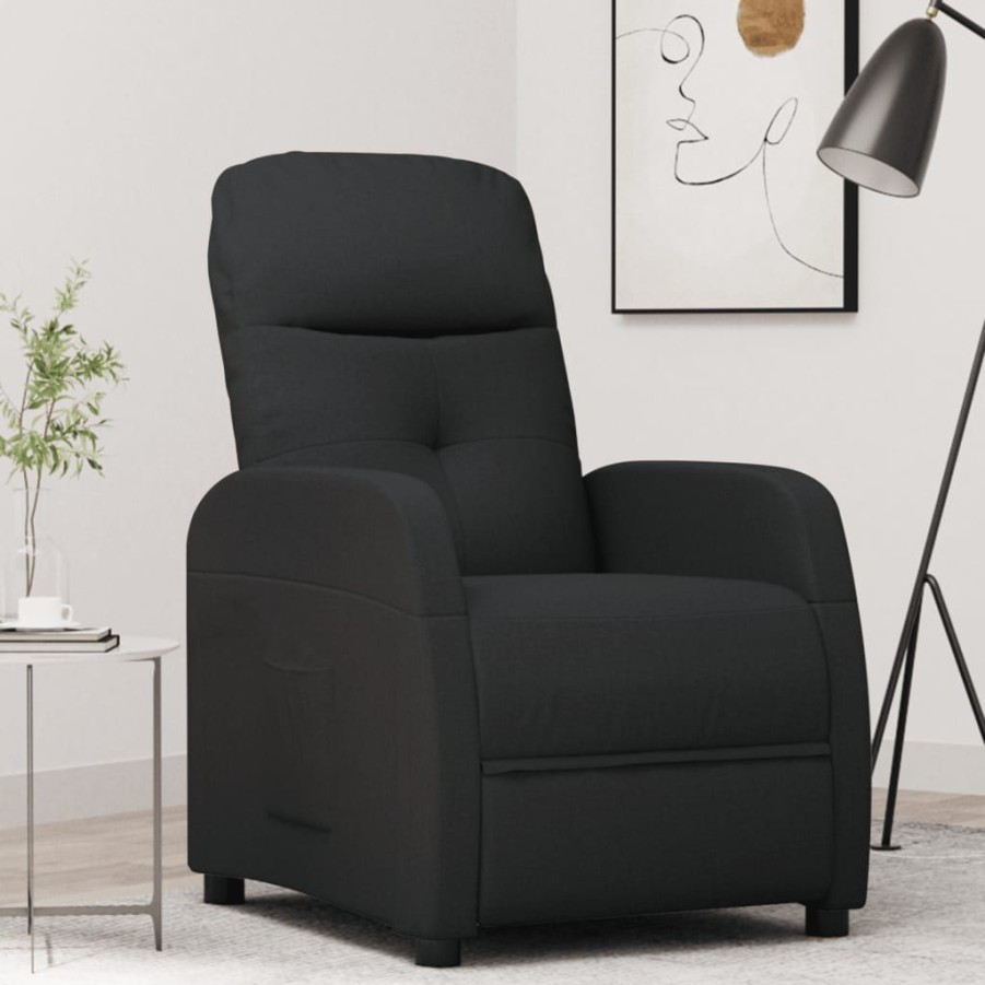 Stoelen vidaXL | Vidaxl Fauteuil Verstelbaar Stof Zwart