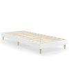 Bedden & Accessoires vidaXL | Vidaxl Bedframe Bewerkt Hout Hoogglans Wit 75X190 Cm