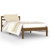 Bedden & Accessoires vidaXL | Vidaxl Bedframe Massief Grenenhout Honingbruin 90X200 Cm