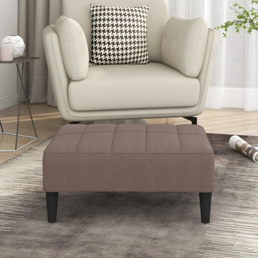 Poefs vidaXL | Vidaxl Voetenbank 78X56X32 Cm Stof Taupe