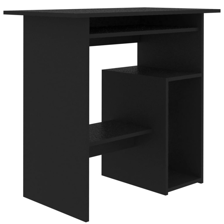 Kantoormeubelen vidaXL | Vidaxl Bureau 80X45X74 Cm Spaanplaat Zwart