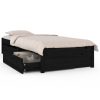 Bedden & Accessoires vidaXL | Vidaxl Bedframe Met Lades Zwart 90X190 Cm 3Ft Single