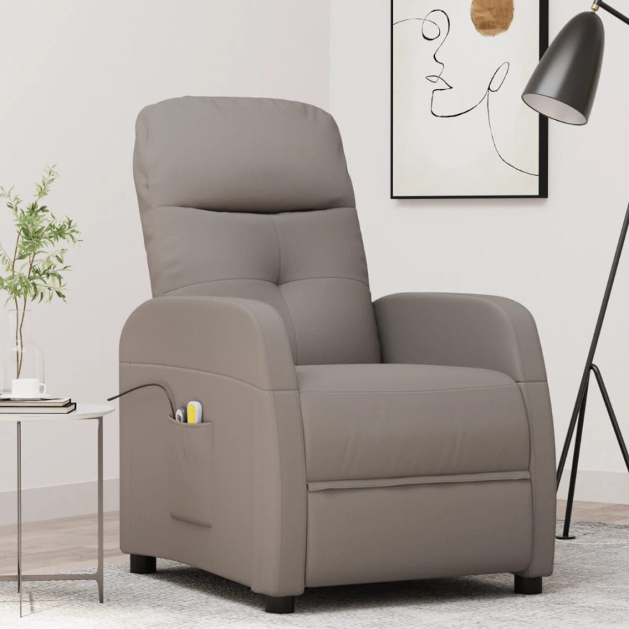 Stoelen vidaXL | Vidaxl Massagestoel Elektrisch Stof Taupe