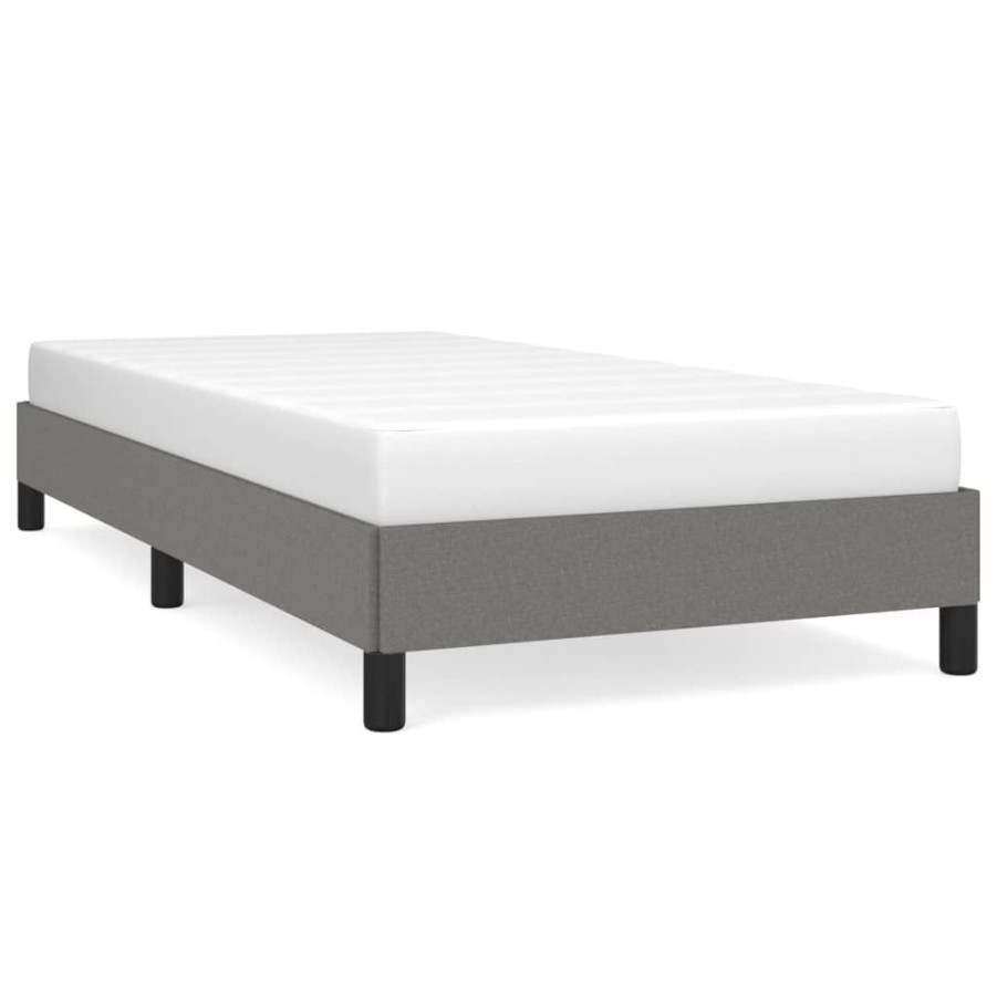 Bedden & Accessoires vidaXL | Vidaxl Bedframe Stof Donkergrijs 80X200 Cm