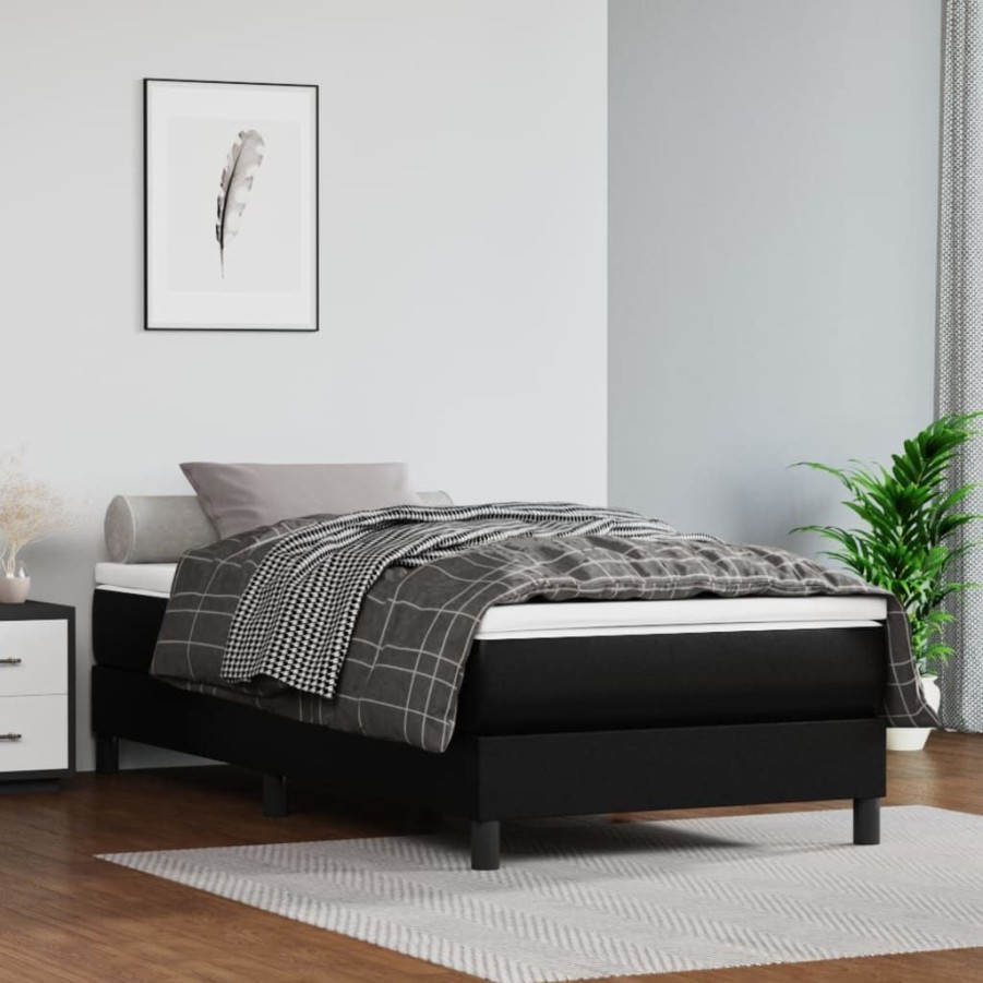 Bedden & Accessoires vidaXL | Vidaxl Boxspringframe Kunstleer Zwart 80X200 Cm