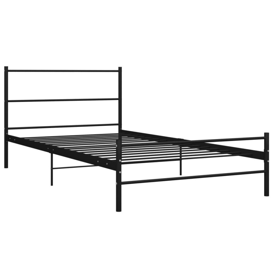 Bedden & Accessoires vidaXL | Vidaxl Bedframe Metaal Zwart 100X200 Cm