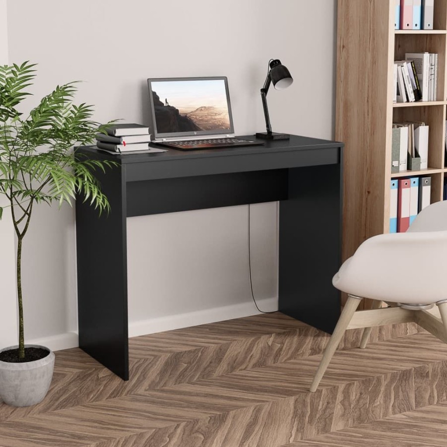 Kantoormeubelen vidaXL | Vidaxl Bureau 90X40X72 Cm Bewerkt Hout Zwart