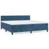 Bedden & Accessoires vidaXL | Vidaxl Boxspring Met Matras Fluweel Donkerblauw 200X200 Cm