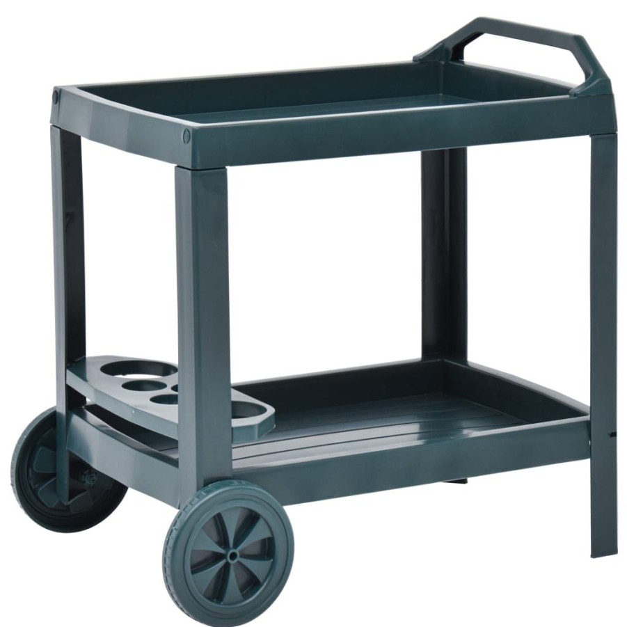 Trolleys vidaXL | Vidaxl Dranktrolley 69X53X72 Cm Kunststof Groen