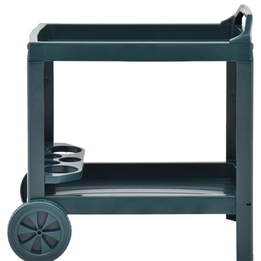 Trolleys vidaXL | Vidaxl Dranktrolley 69X53X72 Cm Kunststof Groen