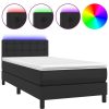 Bedden & Accessoires vidaXL | Vidaxl Boxspring Met Matras En Led Kunstleer Zwart 80X200 Cm