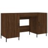 Kantoormeubelen vidaXL | Vidaxl Bureau 140X50X75 Cm Bewerkt Hout Bruin Eikenkleur