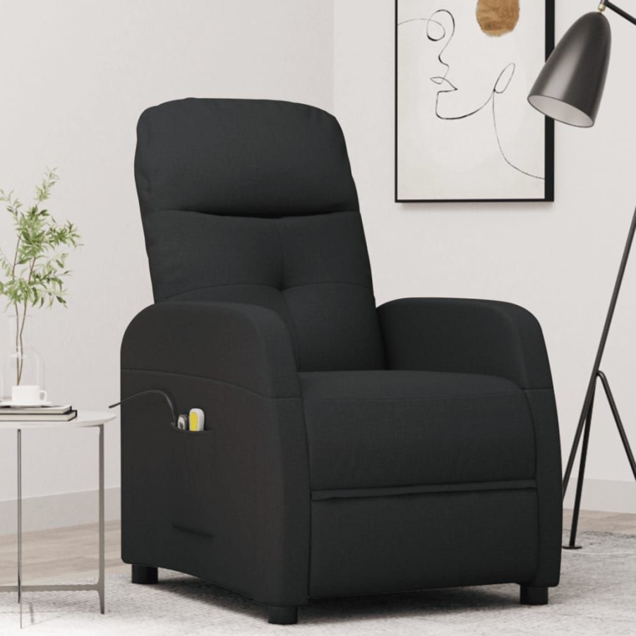 Stoelen vidaXL | Vidaxl Massagestoel Elektrisch Stof Zwart